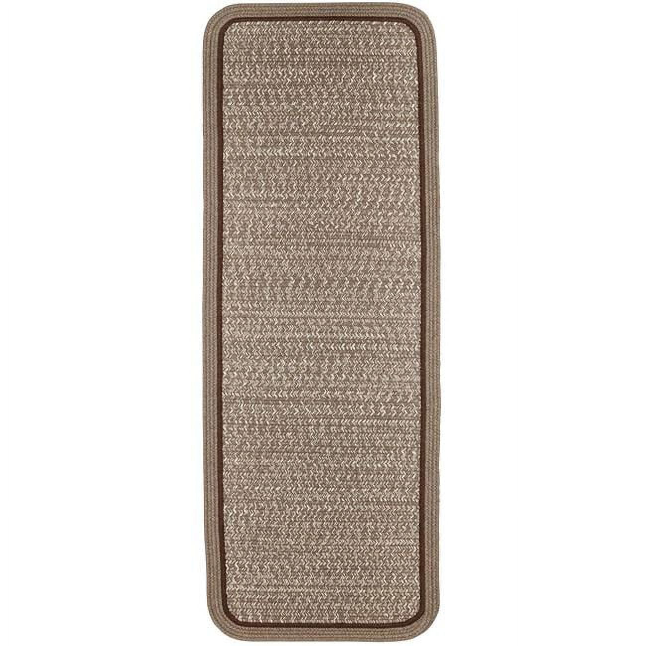Rhody Rug CC38R024X096S 2 x 8 ft. Casual Comfort Mocha Banded Braided ...