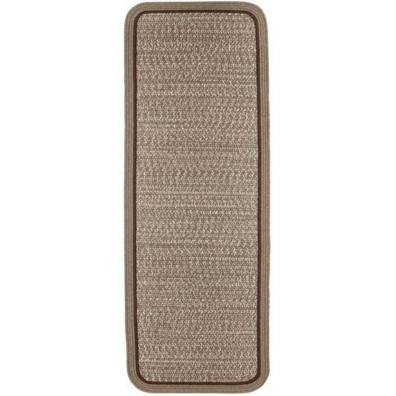 Rhody Rug CC38R024X120S 2 x 10 ft. Casual Comfort Mocha Banded Braided Rug, Rectangle-Runner