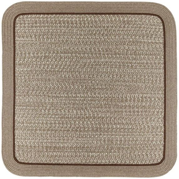Rhody Rug Casual Comfort Mocha Banded 6' Square