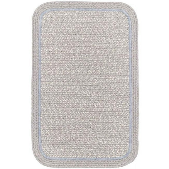 Rhody Rug CC48R024X036S 2 x 3 ft. Casual Comfort Silvermist Banded Braided Rug, Rectangle