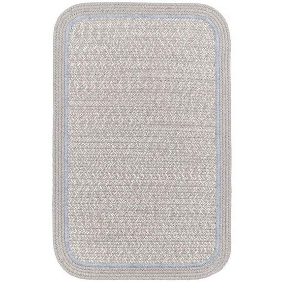 Rhody Rug CC48R096X132S 8 x 11 ft. Casual Comfort Silvermist Banded Braided Rug, Rectangle