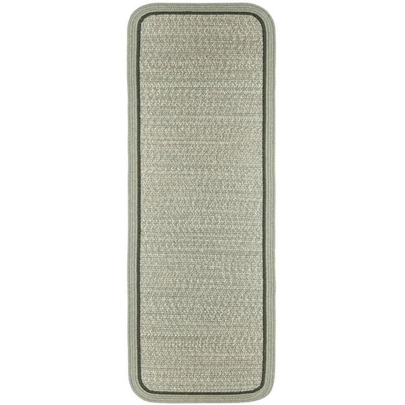 Rhody Rug CC68R024X072S 2 x 6 ft. Casual Comfort Mistletoe Banded Braided Rug, Rectangle-Runner