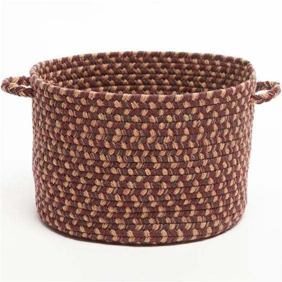 Rhody Rug CD46B010X008 10 x 8 in. Camden Garnet Tweed Basket