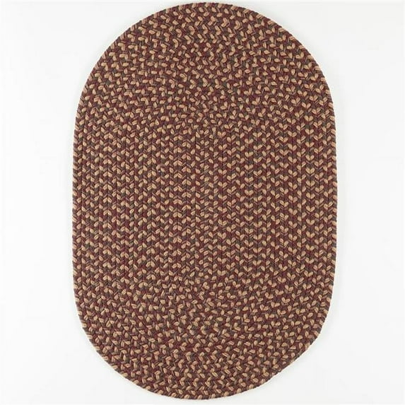 Rhody Rug CD46R060X096 5 x 8 ft. Camden Garnet Tweed Oval Rug