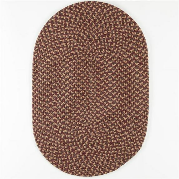 Rhody Rug CD46R084X108 7 x 9 ft. Camden Garnet Tweed Oval Rug