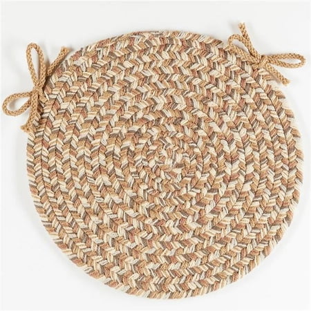 Rhody Rug CD56A015X015 15 in. Camden Tweed Chair Pad, Natural