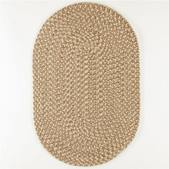 Rhody Rug CD56R060X096 5 x 8 ft. Camden Tweed Oval Rug, Natural