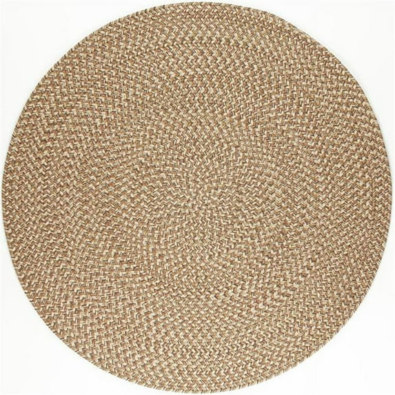 Rhody Rug CD56R120X120 10 ft. Camden Tweed Round Rug, Natural