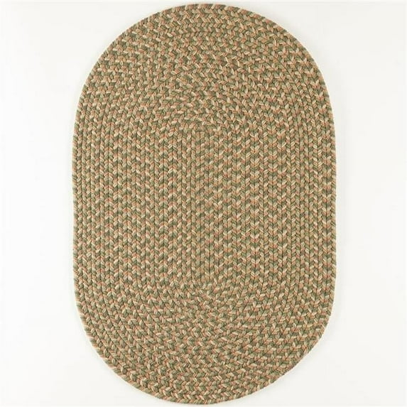 Rhody Rug CD66R048X072 4 x 6 ft. Camden Basil Tweed Oval Rug
