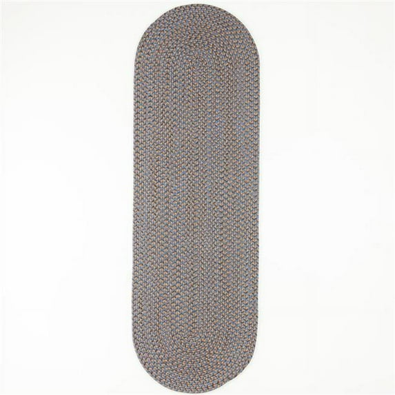 Rhody Rug CD96R024X072 2 x 6 ft. Camden Tweed Runner Rug, Denim Blue