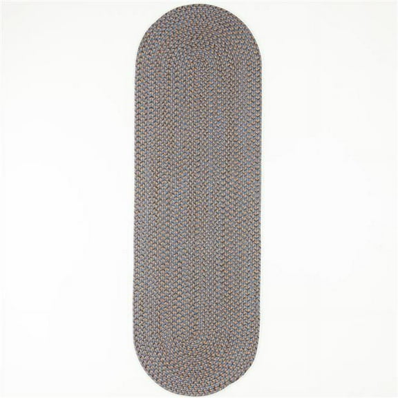 Rhody Rug CD96R024X120 2 x 10 ft. Camden Tweed Runner Rug, Denim Blue