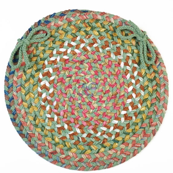 Rhody Rug Country Jewel Peridot 15" Chair Pad