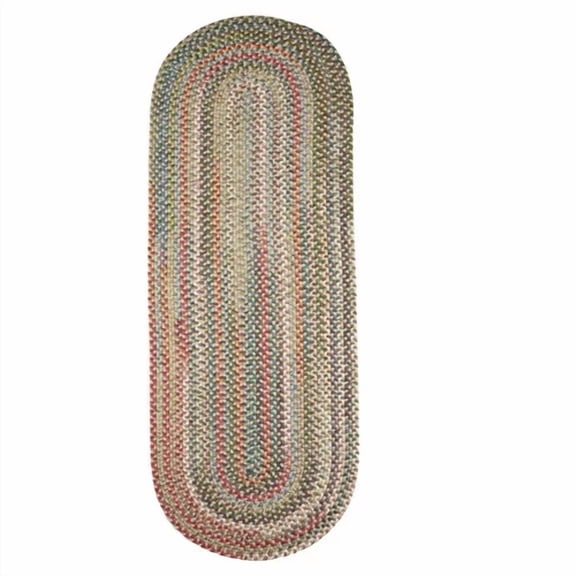 Rhody Rug Charisma Indoor/ Outdoor Braided Area Rug Champagne 2 ft x 6 ft