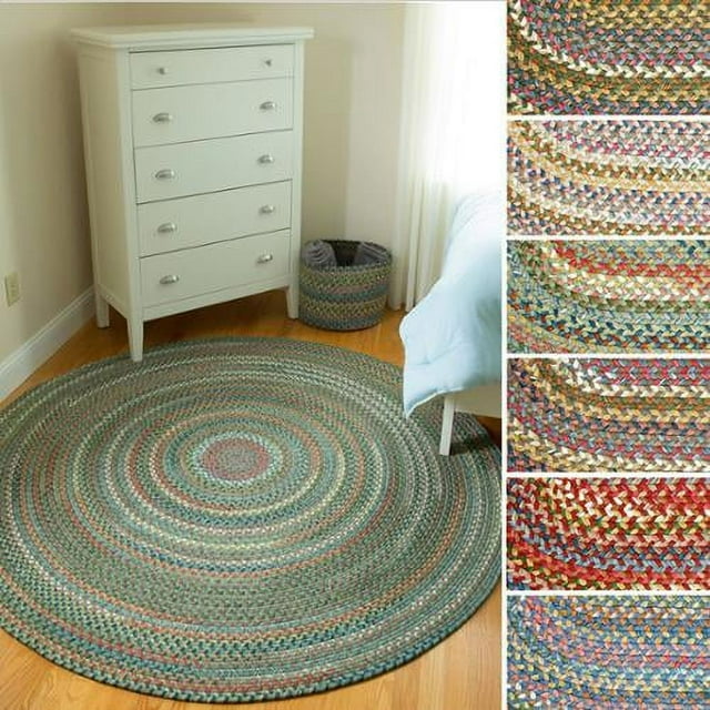 Rhody Rug Charisma Indoor/ Outdoor Braided Area Rug Sapphire 6' Round