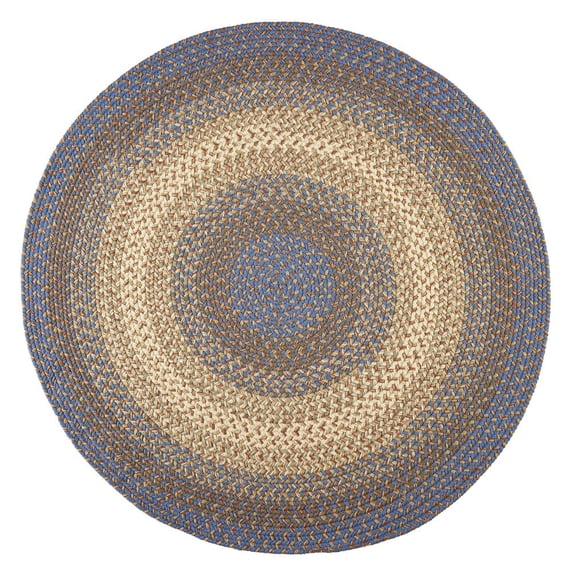 Rhody Rug Easy Living 4' Round Rug Blue Lake