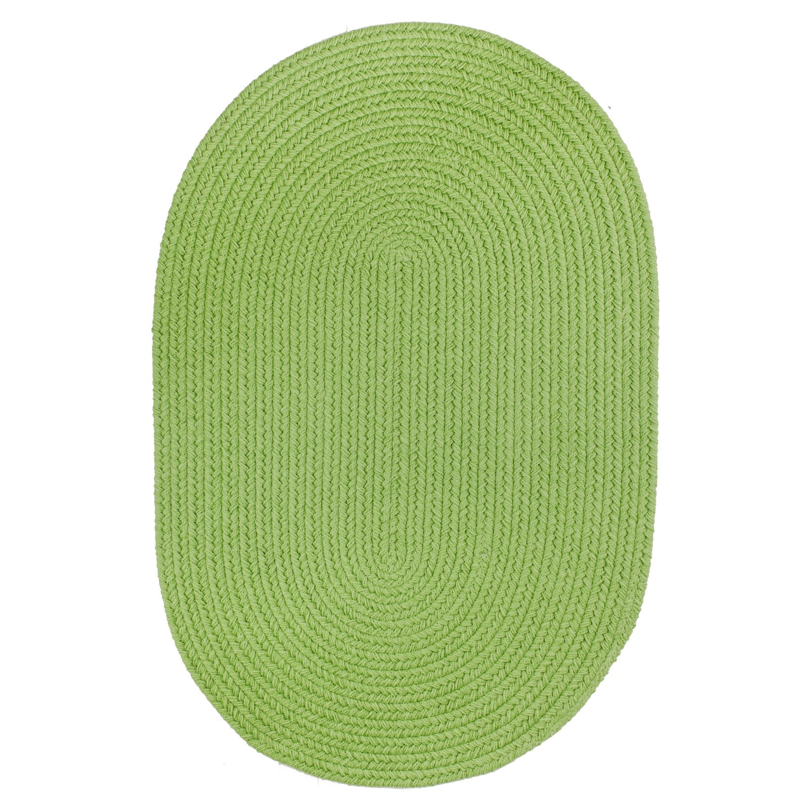 Rhody Rug Happy Braids Solid Lime 4' Round - image 1 of 2