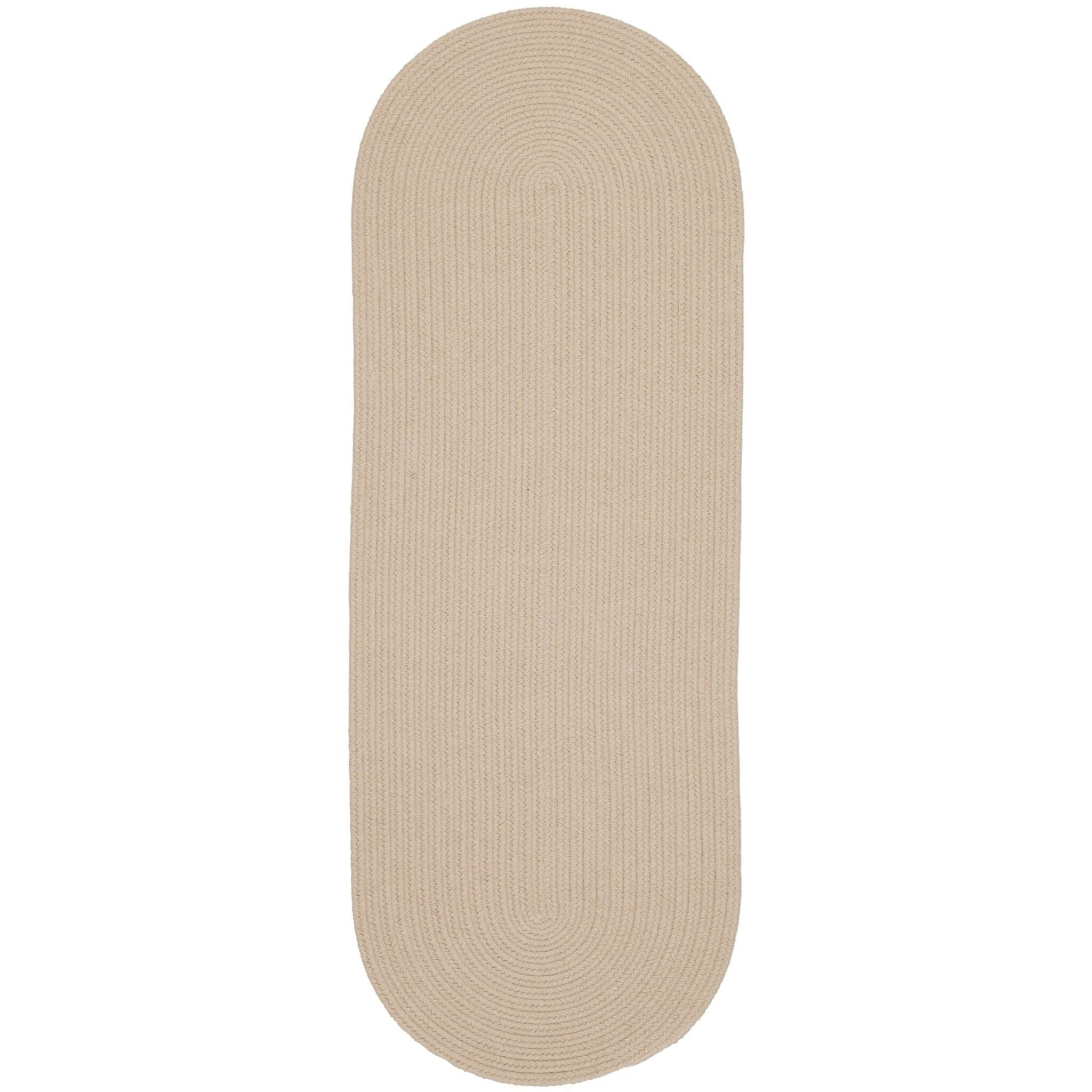 Rhody Rug Happy Feet Indoor/ Outdoor Braided Area Rug Beige 2' x 6 ...