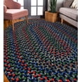 thumbnail image 1 of Rhody Rug Katie KA13 Navy 2 x 4 Oval Runner - Braided Area Rug, Home Decor, Floor Mat or Bedroom Rug - Easy Care, Ideal for High Traffic Areas in Hallway and Living Room - Made in USA, 1 of 5
