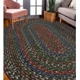 thumbnail image 1 of Rhody Rug Katie KA23 Dk Taupe 3 x 5 Oval - Braided Area Rug, Home Decor, Floor Mat or Bedroom Rug - Easy Care, Ideal for High Traffic Areas in Hallway and Living Room - Made in USA, 1 of 5