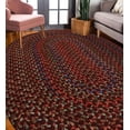 thumbnail image 1 of Rhody Rug Katie KA43 Burgundy 2 x 4 Oval Runner - Braided Area Rug, Home Decor, Floor Mat or Bedroom Rug - Easy Care, Ideal for High Traffic Areas in Hallway and Living Room - Made in USA, 1 of 5