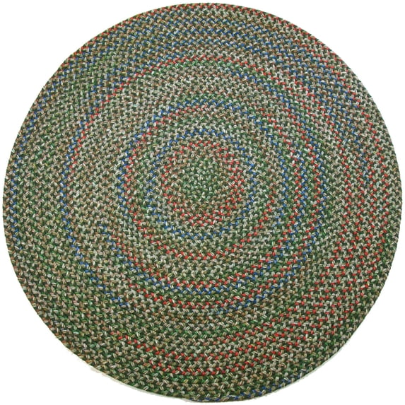 Rhody Rug Katie KA63 Sage 6 x 6 Round - Braided Area Rug, Home Decor, Floor Mat or Bedroom Rug - Easy Care, Ideal for High Traffic Areas in Hallway and Living Room - Made in USA