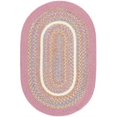 thumbnail image 1 of Rhody Rug KI08R048X072 4 x 6 in. Kids Isle Pink Banded Oval Rug, 1 of 2