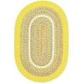 thumbnail image 1 of Rhody Rug KI14R060X096 5 x 8 in. Kids Isle Yellow Banded Oval Rug, 1 of 2