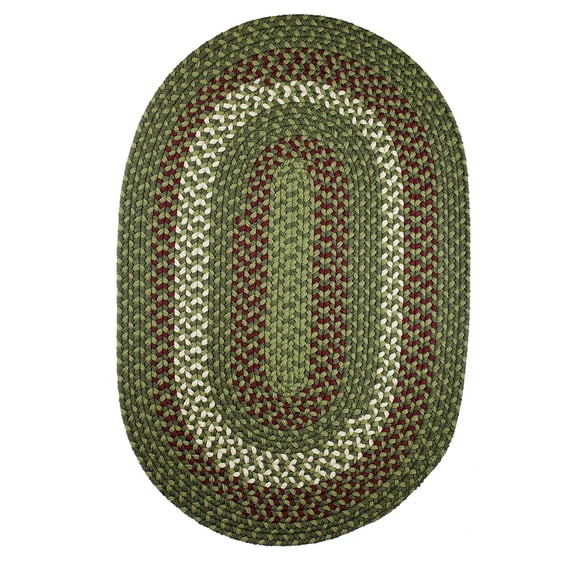 Rhody Rug Manhattan MA24 Greenmarket 2 x 8 Oval Runner - Braided Area Rug, Home Decor, Floor Mat or Bedroom Rug - Easy Care, Ideal for High Traffic Areas in Hallway and Living Room - Made in USA