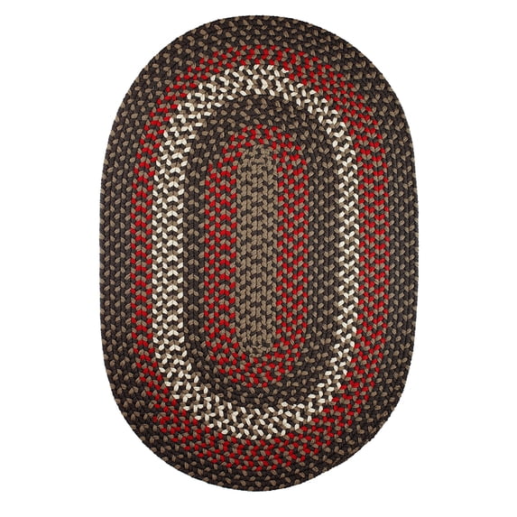 Rhody Rug Manhattan MA34 Velvet 4 x 6 Oval - Braided Area Rug, Home Decor, Floor Mat or Bedroom Rug - Easy Care, Ideal for High Traffic Areas in Hallway and Living Room - Made in USA