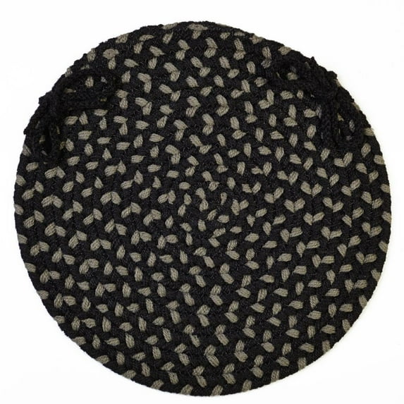 Rhody Rug Manhattan Black Satin 15" Chair Pad