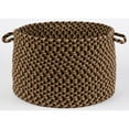 thumbnail image 1 of Rhody Rug Mayflower MF53 Natural Earth 18" x 12" Basket - Braided Wool Woven Basket for Blanket Storage - Decorative Basket for Home Decor, Throw Basket for Laundry, Nursery and Kids Toy Chest, 1 of 2