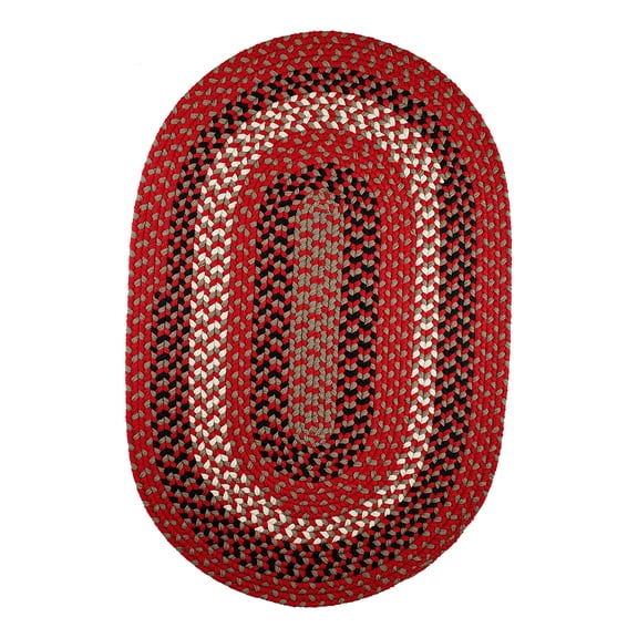 Rhody Rug Manhattan MA44 Red Brick 10 x 10 Round - Braided Area Rug, Home Decor, Floor Mat or Bedroom Rug - Easy Care, Ideal for High Traffic Areas in Hallway and Living Room - Made in USA