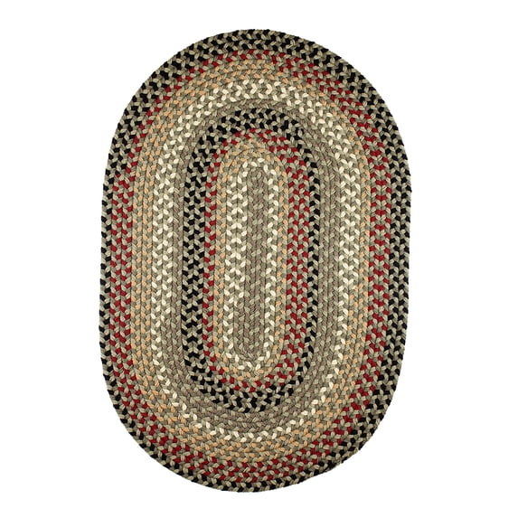 Rhody Rug Mayflower MF63 Forest Green 10 x 10 Round - Braided Area Rug, Home Decor, Floor Mat or Bedroom Rug - Easy Care, Ideal for High Traffic Areas in Hallway and Living Room - Made in USA