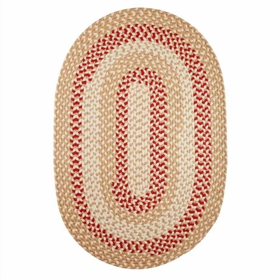 Rhody Rug Mission Hill Indoor/Outdoor Braided Area Rug Natural 2' x 4' Runner