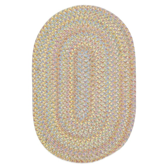 Rhody Rug PT03R048X072 4 x 6 in. Playtime Sand Beige & Multicolor Oval Rug
