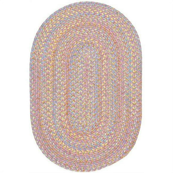 Rhody Rug PT08R024X096 2 x 8 in. Playtime Pink & Multicolor Oval Rug