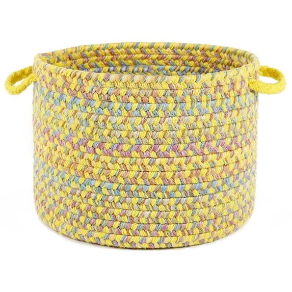 Rhody Rug PT14B014X010 14 x 10 in. Playtime Yellow & Multicolor Basket