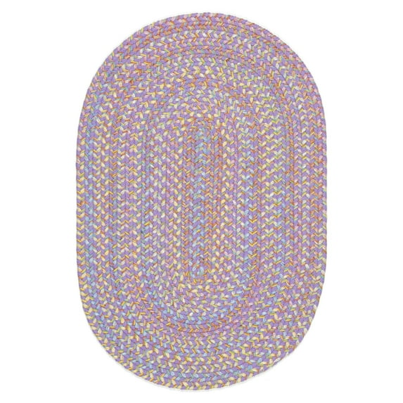 Rhody Rug PT15R024X036 2 x 3 in. Playtime Violet & Multicolor Oval Rug