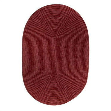 Rhody Rug S005R024X072 Solid 2x6 Rug Colonial Red