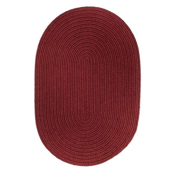 Rhody Rug S005R084X108 Solid 7x9 Rug Colonial Red