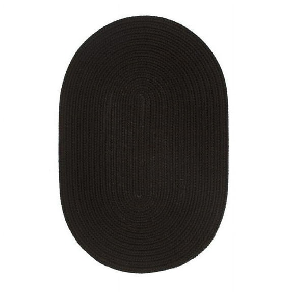 Rhody Rug S016R036X060 Solid 3x5 Rug Black
