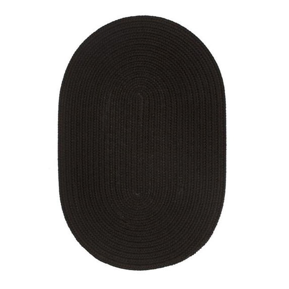 Rhody Rug S016R084X108 Solid 7x9 Rug Black