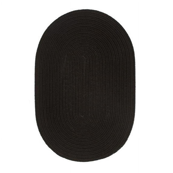 Rhody Rug S016R120X120 Solid 10' Round Rug Black
