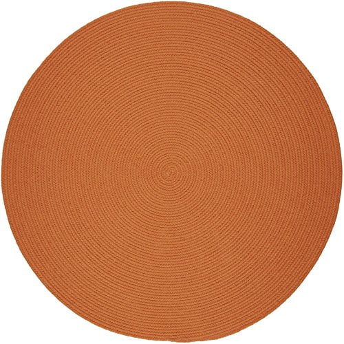 Rhody Rug S042R048X048 Solid 4' Round Rug Mango