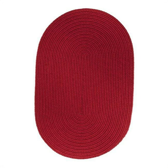 Rhody Rug S045R096X132 Solid 8x11 Rug Brilliant Red