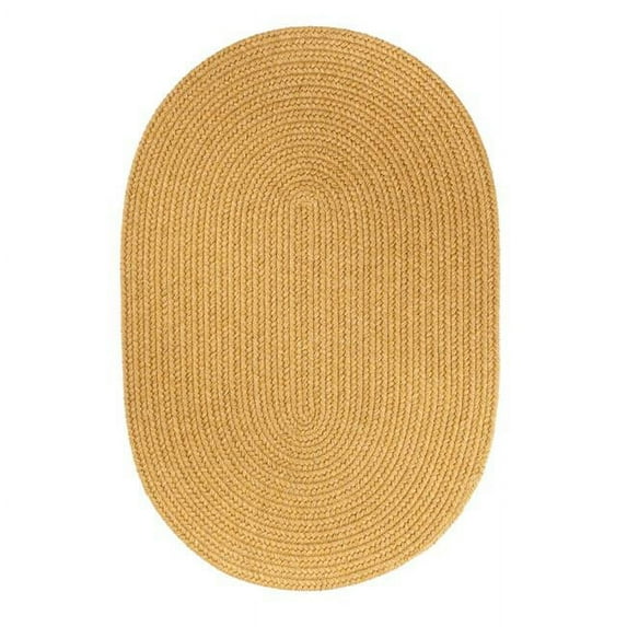 Rhody Rug S109B018X012 Solid Wool Basket Vintage Gold