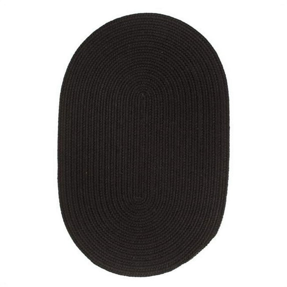 Rhody Rug S112R096X132 Solid 8x11 Wool Rug Black