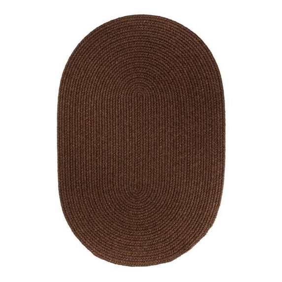 Rhody Rug S116R048X072 Solid 4x6 Wool Rug Walnut