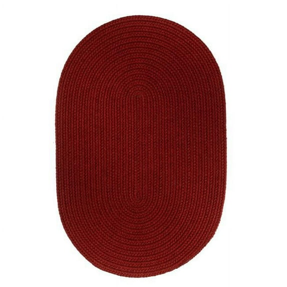 Rhody Rug S120A018X036 Solid Wool Slice Rug Scarlet