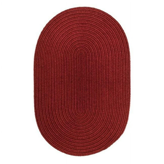 Rhody Rug S121R084X108 Solid 7x9 Wool Rug Barn Red